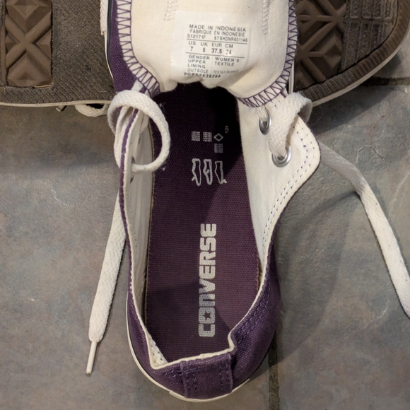 Eggplant Converse All Star Low Stop Chuck Taylors - Picture 7 of 7